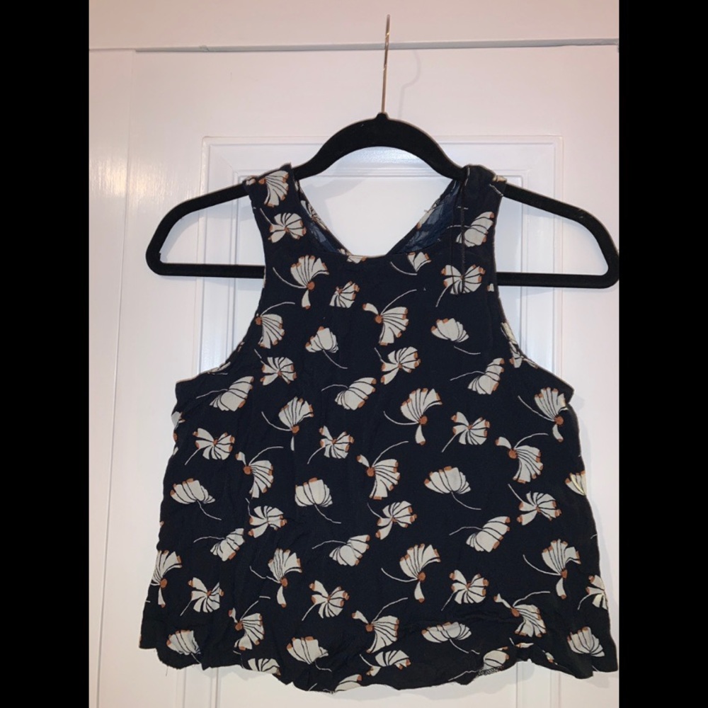 Zara Back-Slit Pattern Halter Top